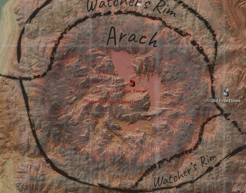 Arach Map Locations
